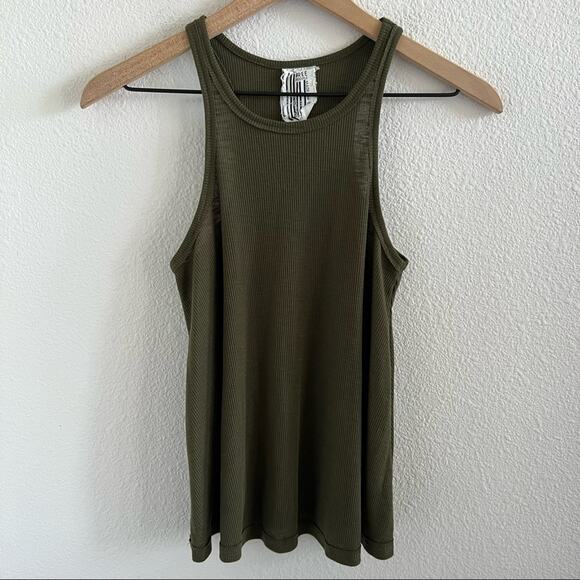 Free People We the Free High Neck Muscle Ribbed Tank XS - Picture 1 of 7